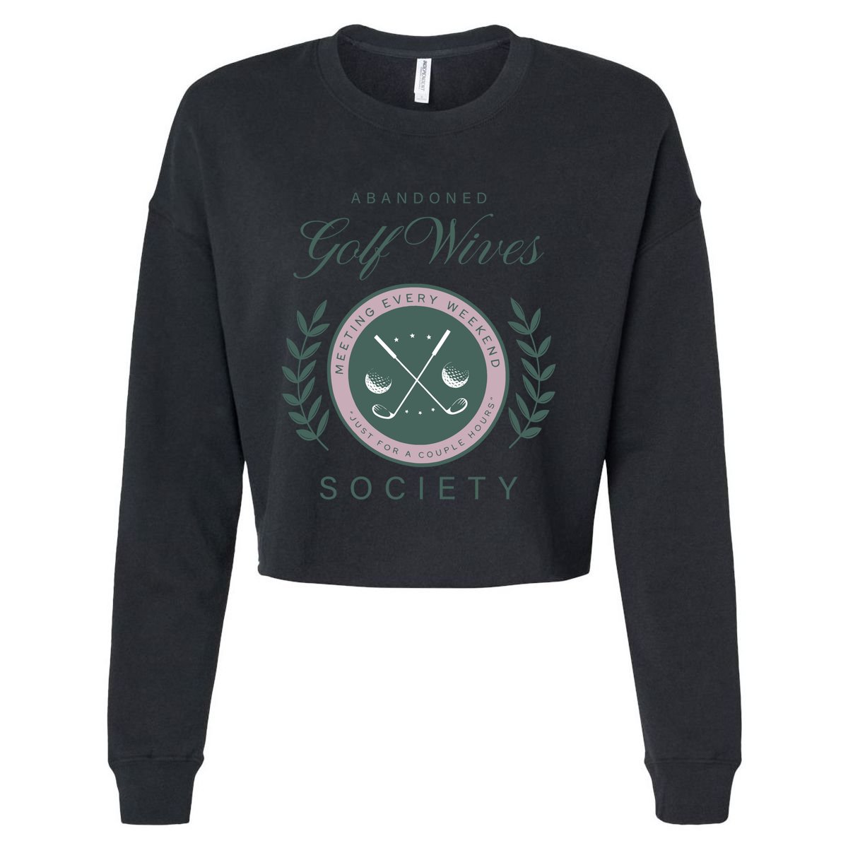Abandoned Golf Wives Society Gift Cropped Pullover Crew
