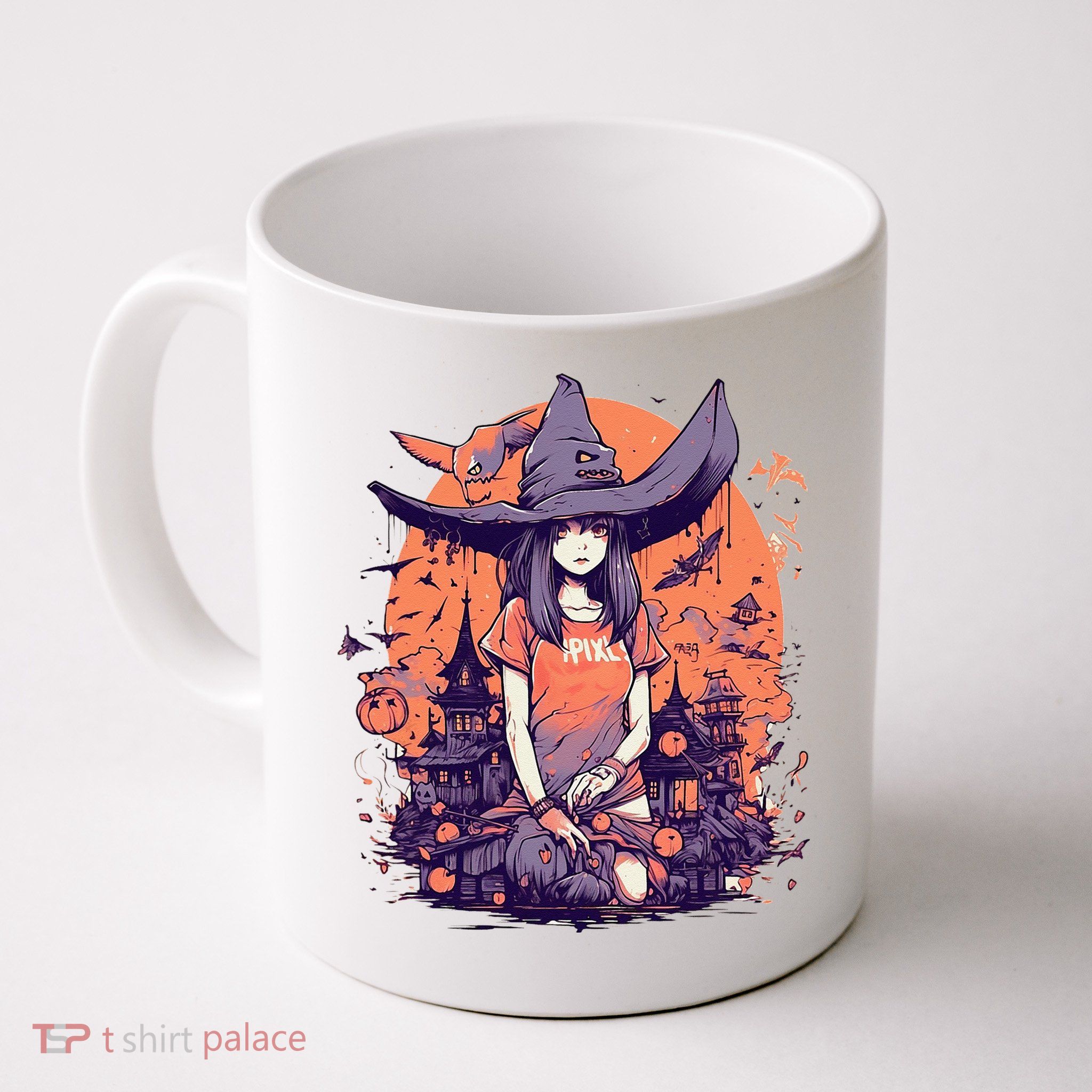 Anime Girl Witch Hat Halloween Costume Otaku Mug