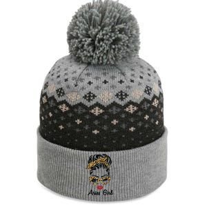 Aries Girl Woman Face Leopard Bandana Wink Eye The Baniff Cuffed Pom Beanie