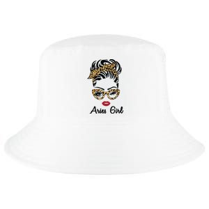 Aries Girl Woman Face Leopard Bandana Wink Eye Cool Comfort Performance Bucket Hat