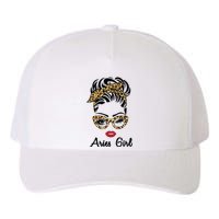 Aries Girl Woman Face Leopard Bandana Wink Eye Yupoong Adult 5-Panel Trucker Hat