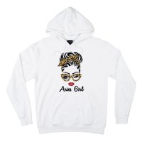 Aries Girl Woman Face Leopard Bandana Wink Eye Hoodie