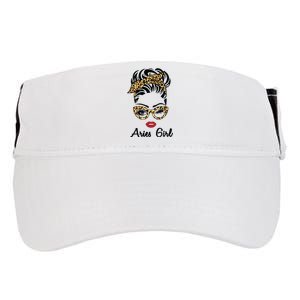 Aries Girl Woman Face Leopard Bandana Wink Eye Adult Drive Performance Visor