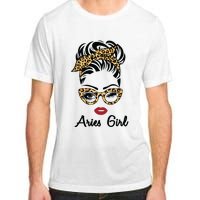 Aries Girl Woman Face Leopard Bandana Wink Eye Adult ChromaSoft Performance T-Shirt