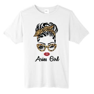 Aries Girl Woman Face Leopard Bandana Wink Eye Tall Fusion ChromaSoft Performance T-Shirt