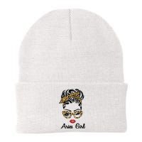 Aries Girl Woman Face Leopard Bandana Wink Eye Knit Cap Winter Beanie