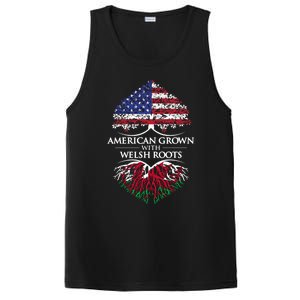 American Grown With Welsh Roots Heart Tree Flag Retro Funny Gift PosiCharge Competitor Tank