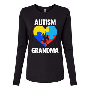 Autism Grandmas Women Grandma Autism Gift Womens Cotton Relaxed Long Sleeve T-Shirt