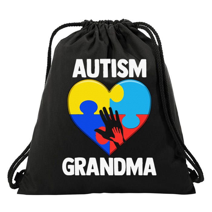 Autism Grandmas Women Grandma Autism Gift Drawstring Bag