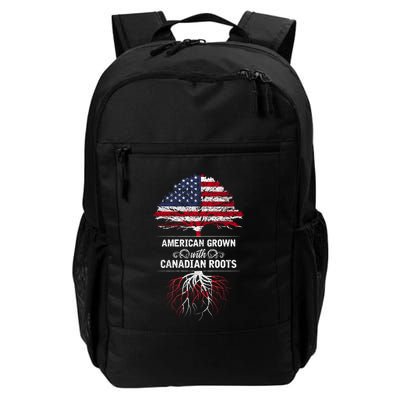 American Grown With Canadian Roots Canada Gift Backpack