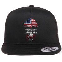 American Grown With Canadian Roots Canada Gift Flatbill Hat