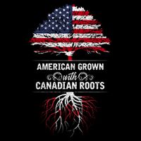 American Grown With Canadian Roots Canada Gift Flatbill Hat