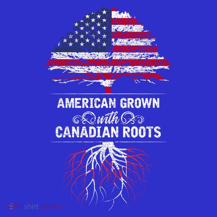 American Grown With Canadian Roots Canada Gift Tall T-Shirt