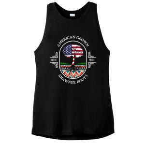 American Grown With Shawnee Tribe Roots Native Indian Pride Cool Gift Ladies PosiCharge Tri-Blend Wicking Tank