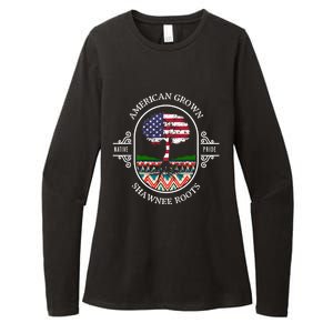 American Grown With Shawnee Tribe Roots Native Indian Pride Cool Gift Womens CVC Long Sleeve Shirt