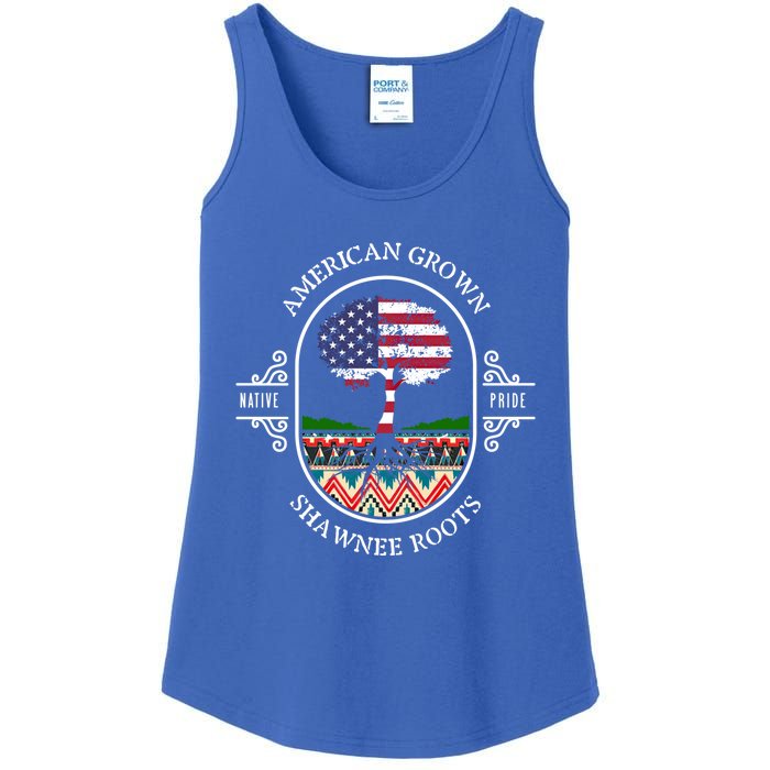 American Grown With Shawnee Tribe Roots Native Indian Pride Cool Gift Ladies Essential Tank