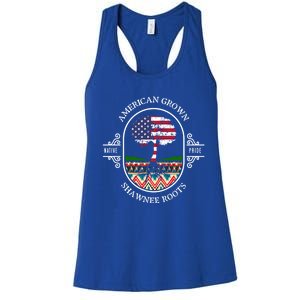 American Grown With Shawnee Tribe Roots Native Indian Pride Cool Gift Women's Racerback Tank