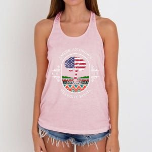 American Grown With Shawnee Tribe Roots Native Indian Pride Cool Gift Women's Knotted Racerback Tank