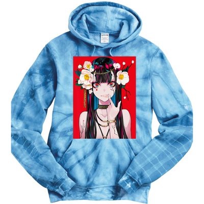 Anime Girl Waifu Japanese Aesthetic Kawaii Otaku Weeb Tie Dye Hoodie