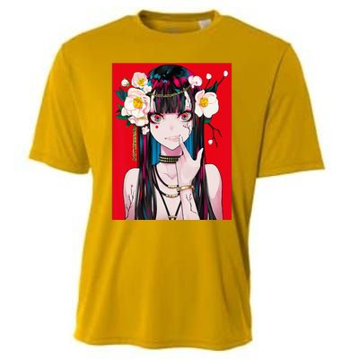 Anime Girl Waifu Japanese Aesthetic Kawaii Otaku Weeb Cooling Performance Crew T-Shirt