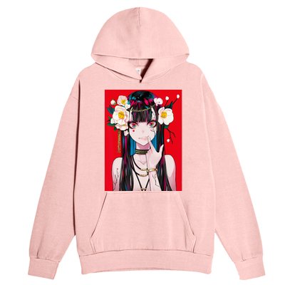 Anime Girl Waifu Japanese Aesthetic Kawaii Otaku Weeb Urban Pullover Hoodie