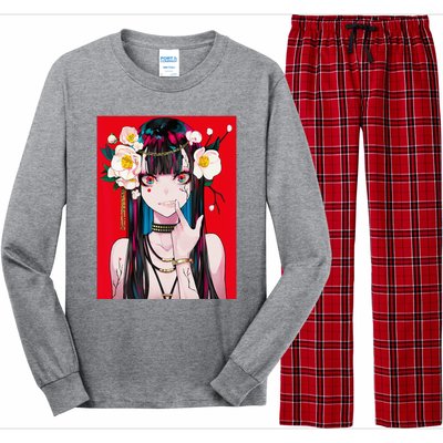 Anime Girl Waifu Japanese Aesthetic Kawaii Otaku Weeb Long Sleeve Pajama Set