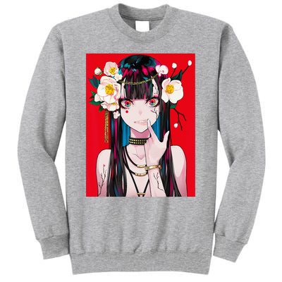 Anime Girl Waifu Japanese Aesthetic Kawaii Otaku Weeb Tall Sweatshirt