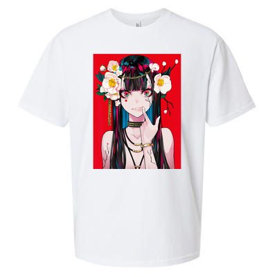 Anime Girl Waifu Japanese Aesthetic Kawaii Otaku Weeb Sueded Cloud Jersey T-Shirt