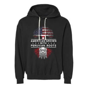 American Grown With Peruvian Roots Peru Garment-Dyed Fleece Hoodie