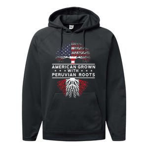 American Grown With Peruvian Roots Peru Performance Fleece Hoodie