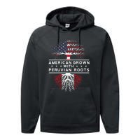 American Grown With Peruvian Roots Peru Performance Fleece Hoodie