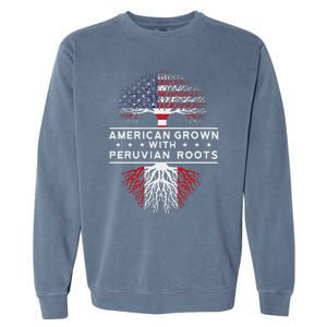 American Grown With Peruvian Roots Peru Garment-Dyed Sweatshirt