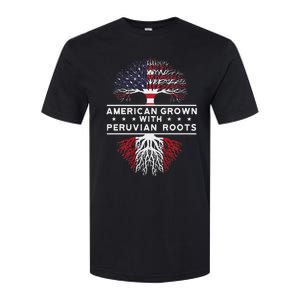 American Grown With Peruvian Roots Peru Softstyle CVC T-Shirt