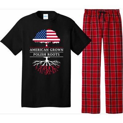 American Grown With Polish Roots Gift Poland Gift Pajama Set