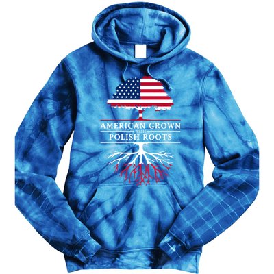 American Grown With Polish Roots Gift Poland Gift Tie Dye Hoodie