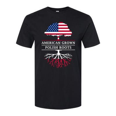 American Grown With Polish Roots Gift Poland Gift Softstyle CVC T-Shirt