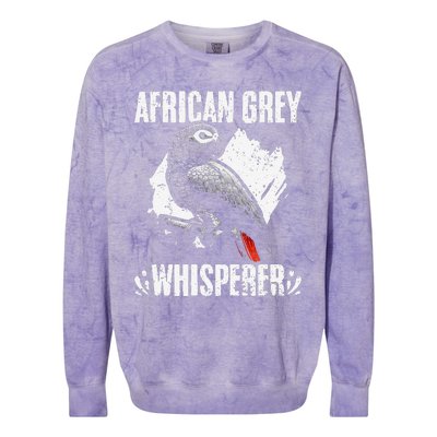 African Grey Whisperer Funny Birds Ornithology Ornithologist Colorblast Crewneck Sweatshirt