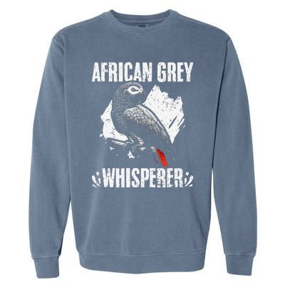 African Grey Whisperer Funny Birds Ornithology Ornithologist Garment-Dyed Sweatshirt