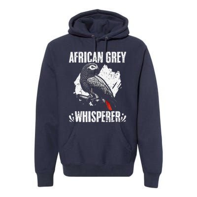 African Grey Whisperer Funny Birds Ornithology Ornithologist Premium Hoodie