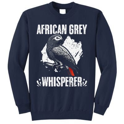 African Grey Whisperer Funny Birds Ornithology Ornithologist Tall Sweatshirt