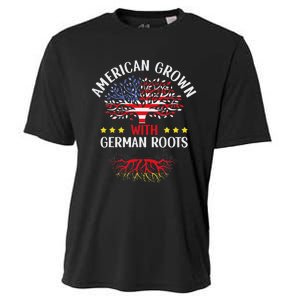 American Grown With German Roots Us Germany German American Cooling Performance Crew T-Shirt