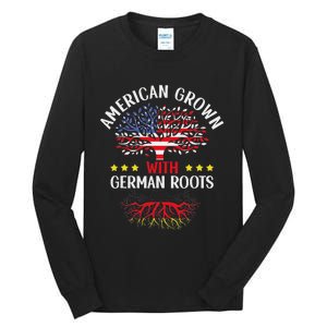 American Grown With German Roots Us Germany German American Tall Long Sleeve T-Shirt