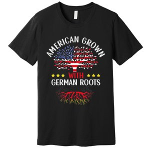 American Grown With German Roots Us Germany German American Premium T-Shirt