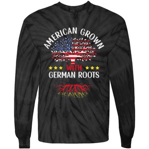 American Grown With German Roots Us Germany German American Tie-Dye Long Sleeve Shirt