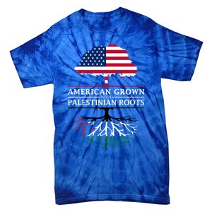 American Grown With Palestinian Roots Palestine Gift Tie-Dye T-Shirt