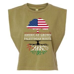 American Grown With Palestinian Roots Palestine Gift Garment-Dyed Women's Muscle Tee