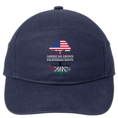 American Grown With Palestinian Roots Palestine Gift 7-Panel Snapback Hat