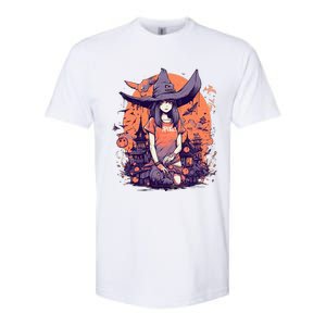 Anime Girl Witch Hat Halloween Costume Otaku Softstyle CVC T-Shirt