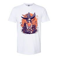 Anime Girl Witch Hat Halloween Costume Otaku Softstyle CVC T-Shirt