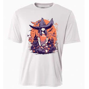 Anime Girl Witch Hat Halloween Costume Otaku Cooling Performance Crew T-Shirt